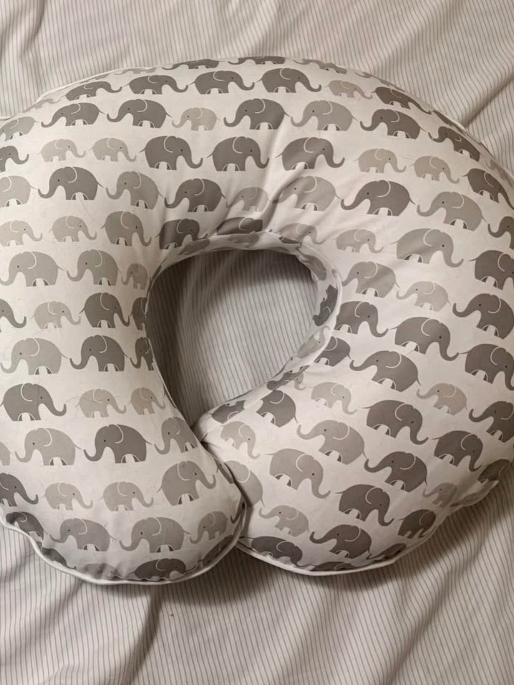 Boppy Nursing Pillow Gray Elephant Print